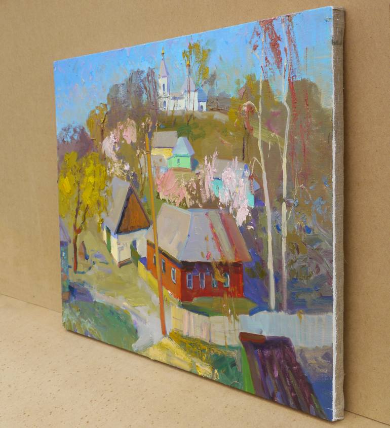 Original Folk Rural life Painting by Victor Onyshchenko