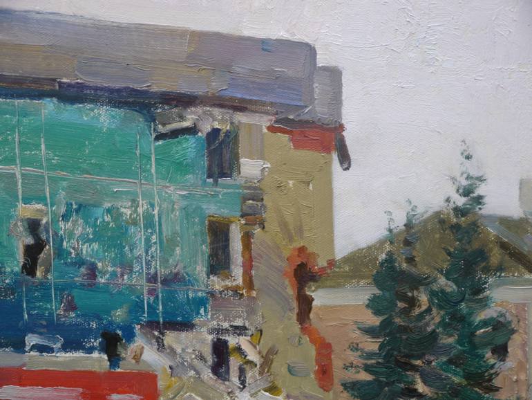 Original Expressionism Cities Painting by Victor Onyshchenko