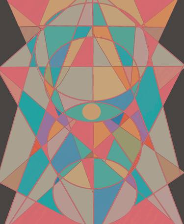 Original Abstract Expressionism Geometric Digital by Alice Lenkiewicz