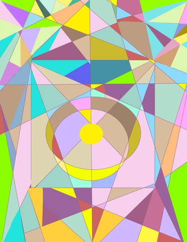 Original Abstract Expressionism Geometric Digital by Alice Lenkiewicz