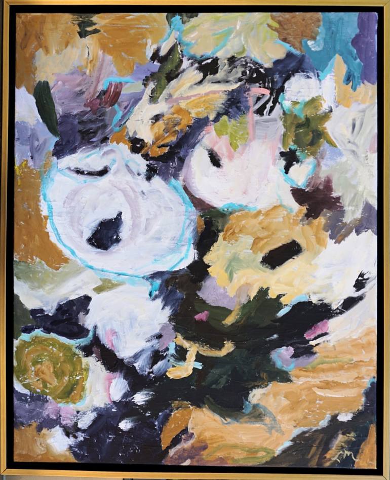 Original Abstract Floral Painting by Laurie MacMillan