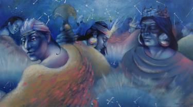 Original Symbolism Outer Space Paintings by Angel Loaiza