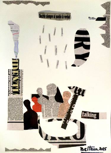 Print of Political Collage by Pierre-Yves Beltran