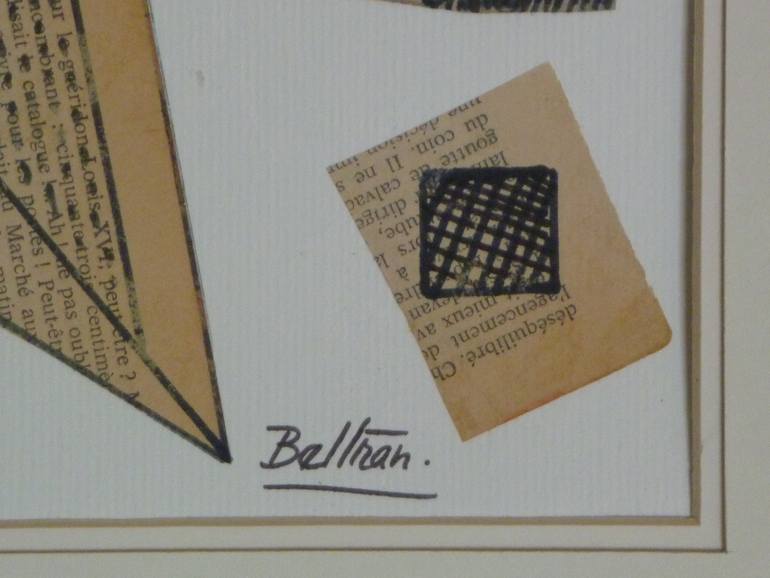 Original Modernism Abstract Collage by Pierre-Yves Beltran