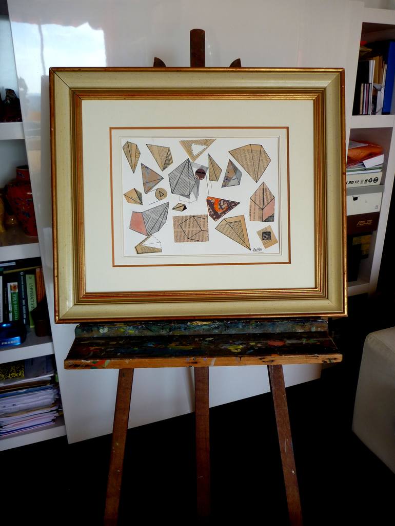 Original Modernism Abstract Collage by Pierre-Yves Beltran