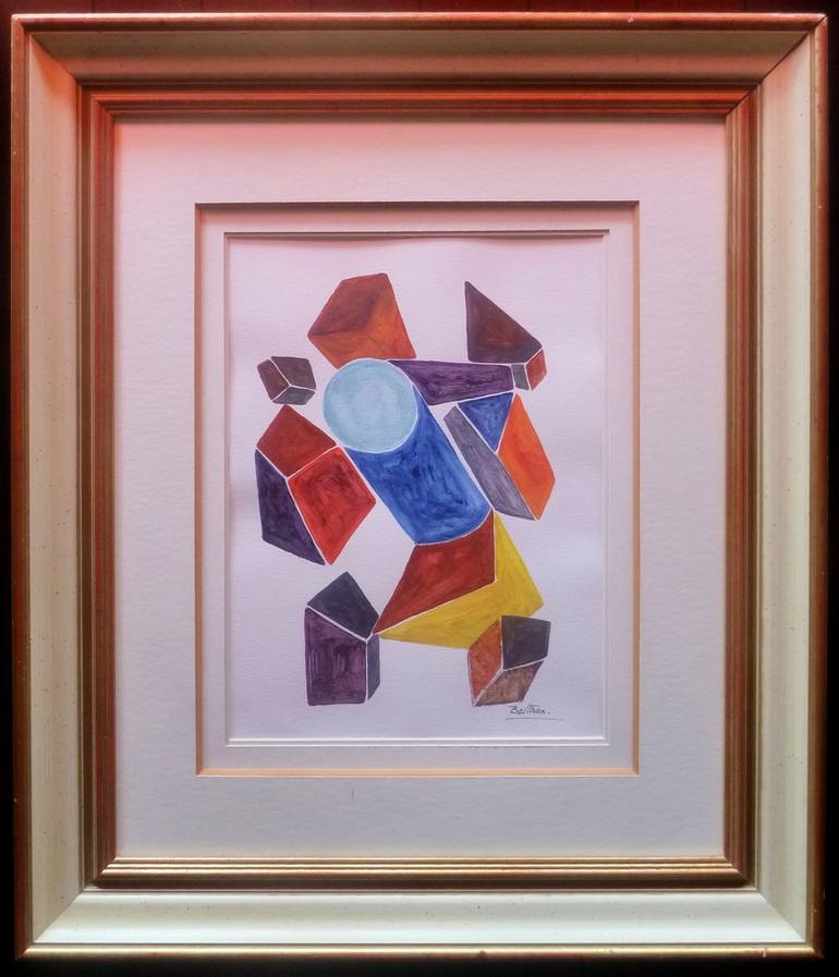 Original Cubism Abstract Painting by Pierre-Yves Beltran