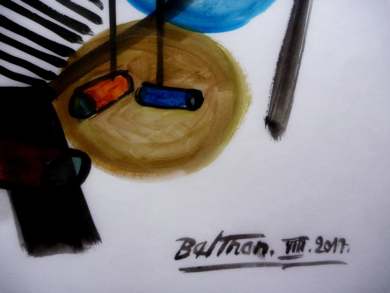 Original Art Deco Abstract Painting by Pierre-Yves Beltran