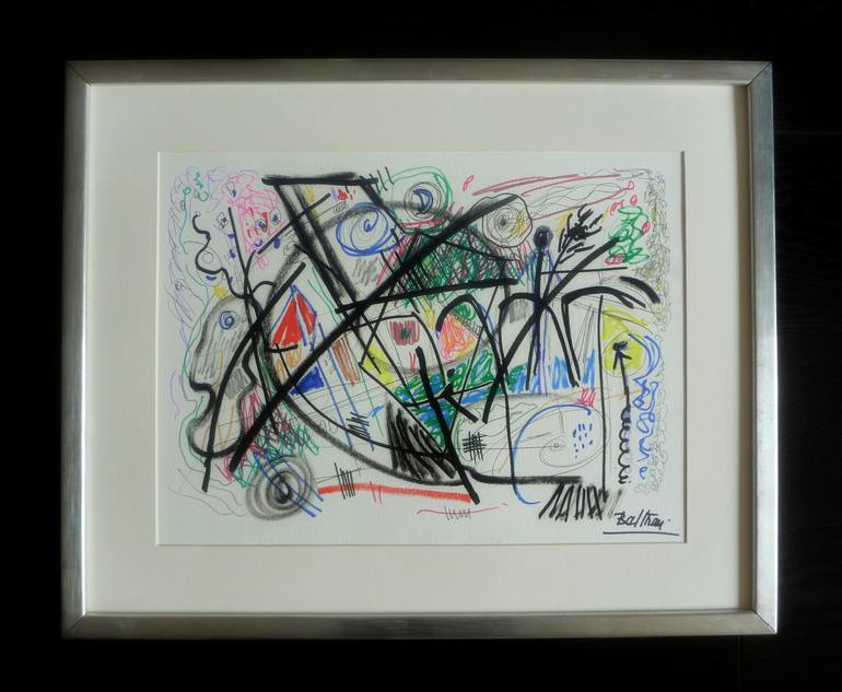 Original Modern Abstract Drawing by Pierre-Yves Beltran