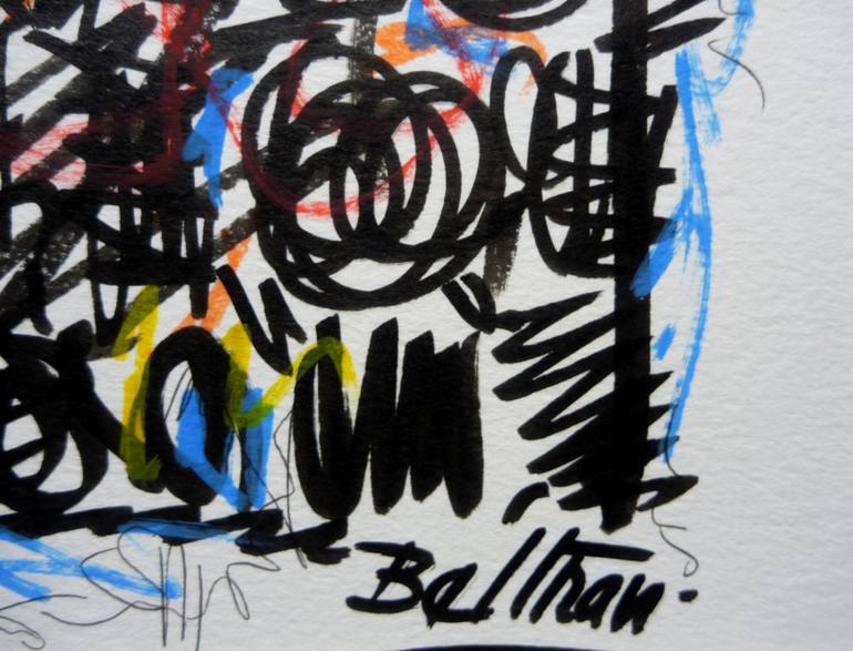 Original Modern Abstract Drawing by Pierre-Yves Beltran