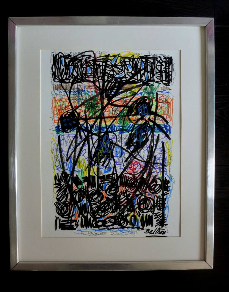 Original Modern Abstract Drawing by Pierre-Yves Beltran