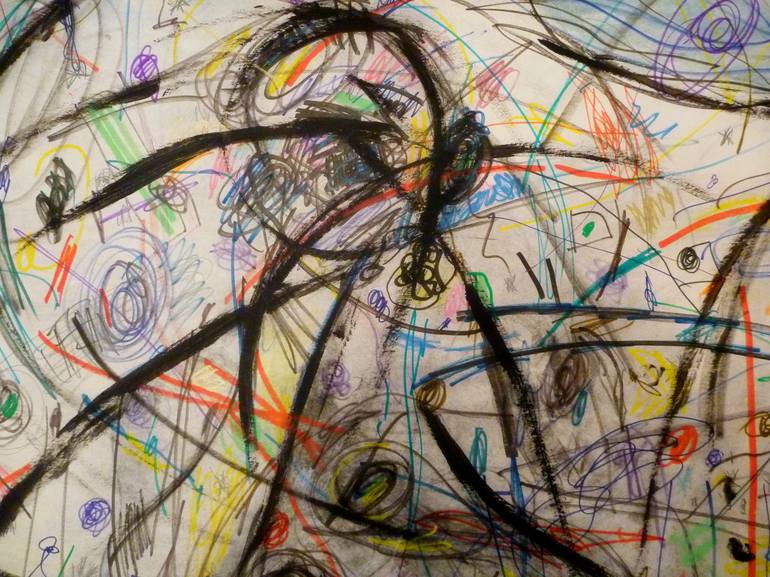 Original Modern Abstract Drawing by Pierre-Yves Beltran