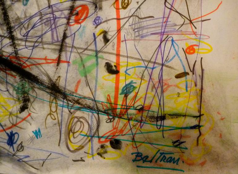 Original Modern Abstract Drawing by Pierre-Yves Beltran