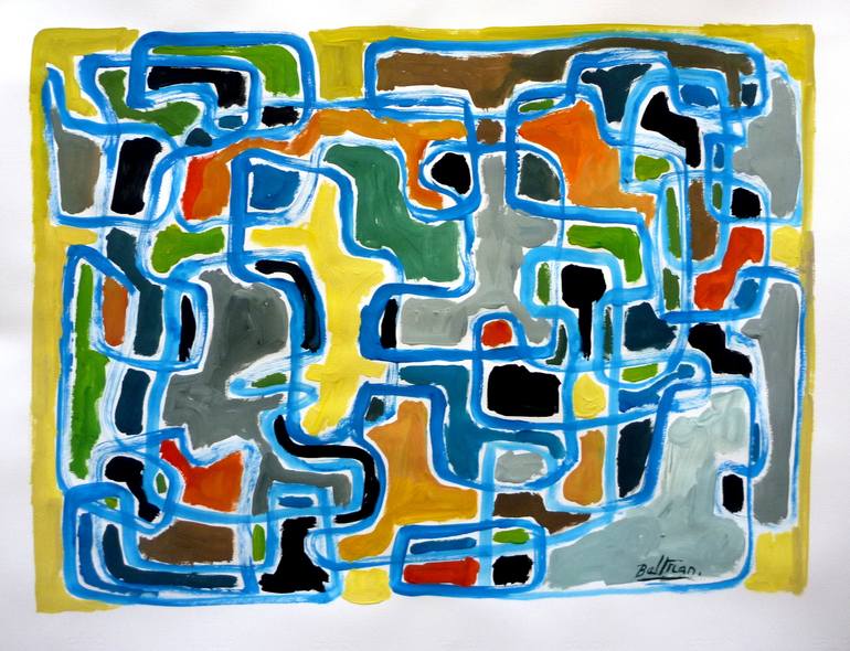 Original Abstract Painting by Pierre-Yves Beltran