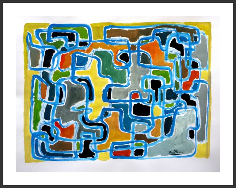 Original Modern Abstract Painting by Pierre-Yves Beltran