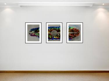 Reflets / Triptych : 35,43 x 15,75 in (90 x 40 cm) thumb