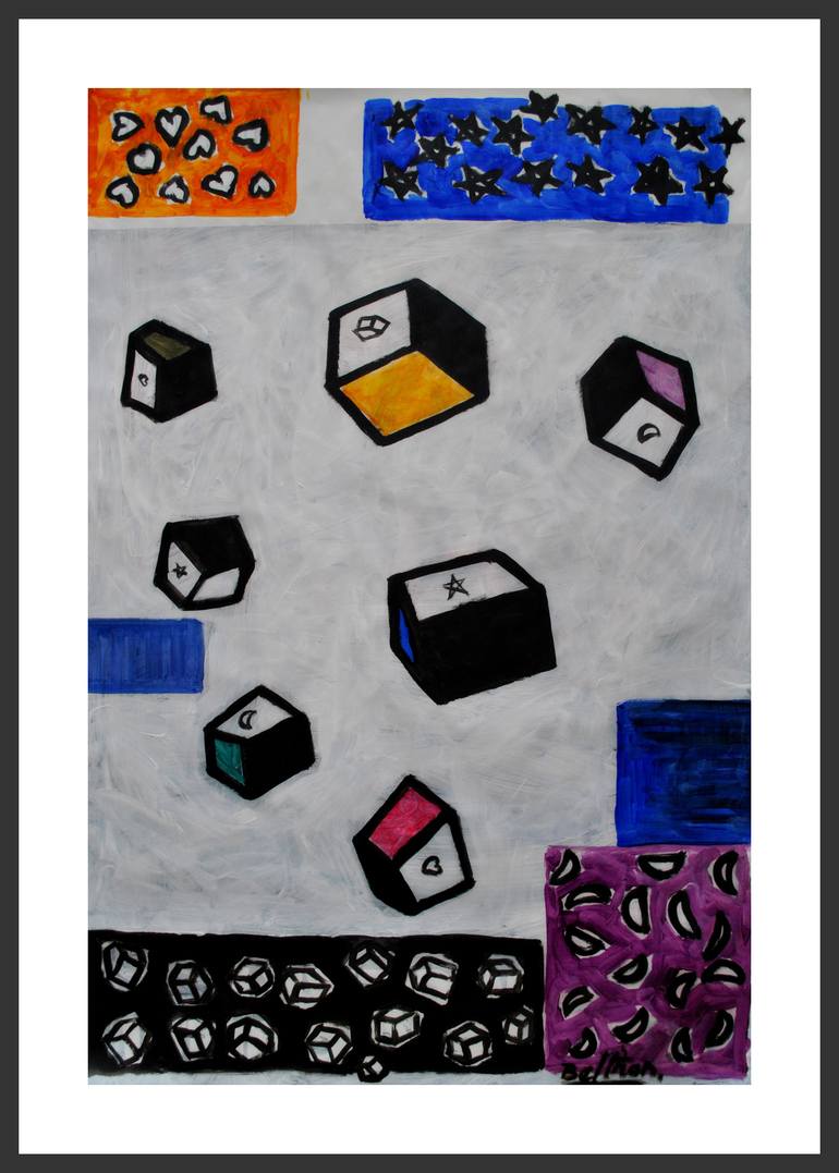 Original Illustration Geometric Painting by Pierre-Yves Beltran