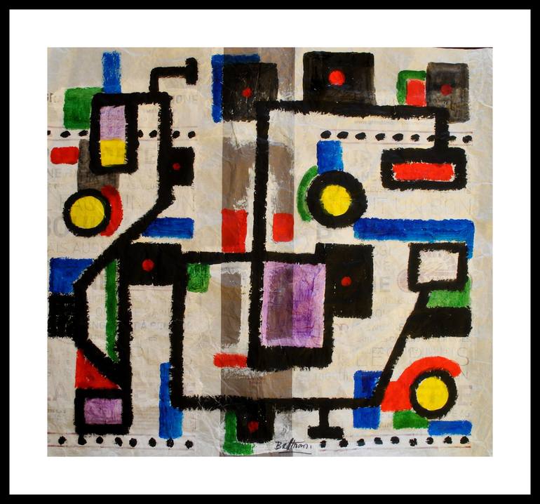 Original Modern Abstract Painting by Pierre-Yves Beltran