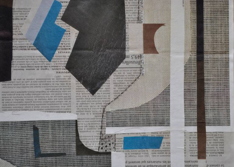 Original Cubism Abstract Collage by Pierre-Yves Beltran