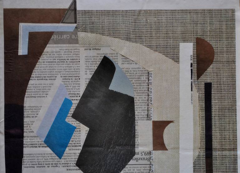Original Cubism Abstract Collage by Pierre-Yves Beltran