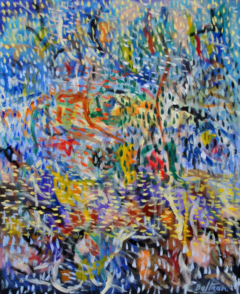 Abstraction En Pointille Painting By Pierre Yves Beltran Saatchi Art