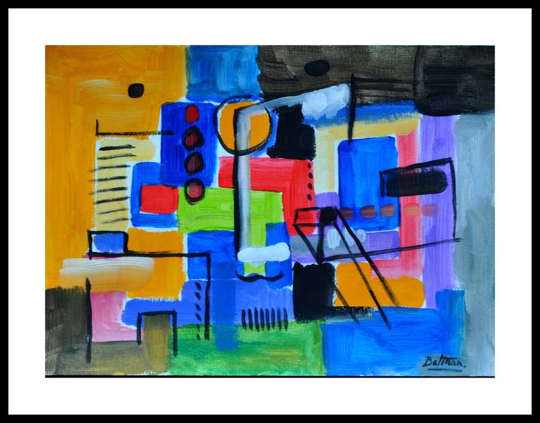 Original Abstract Painting by Pierre-Yves Beltran