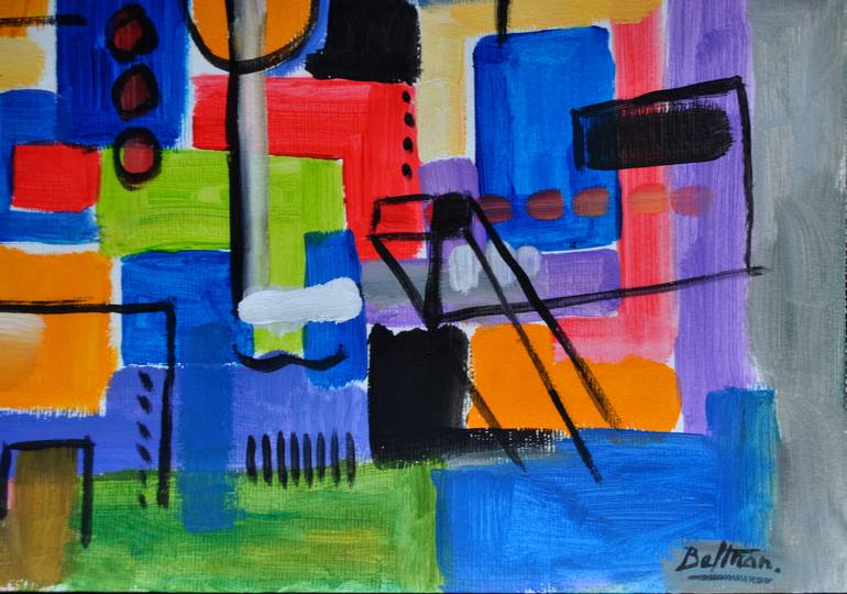 Original Modern Abstract Painting by Pierre-Yves Beltran