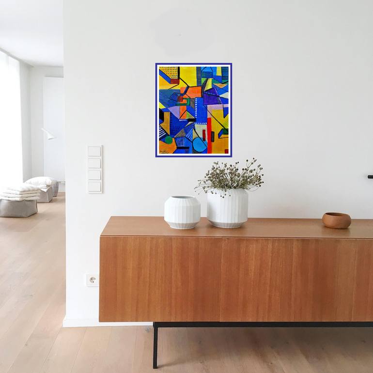 Original Cubism Abstract Painting by Pierre-Yves Beltran