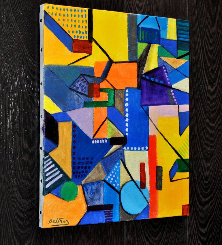 Original Cubism Abstract Painting by Pierre-Yves Beltran