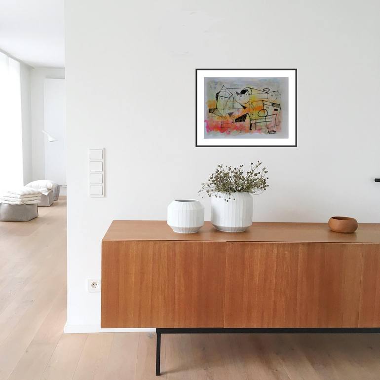 Original Modernism Abstract Painting by Pierre-Yves Beltran