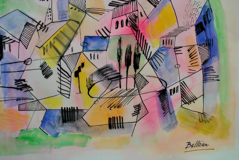 Original Modern Abstract Painting by Pierre-Yves Beltran