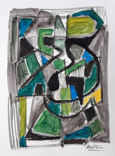 Original Cubism Abstract Painting by Pierre-Yves Beltran