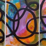 Serpentins arc-en-ciel /  TRYPTICH 24,8X11,8 IN (63X30CM) by Pierre-Yves Beltran