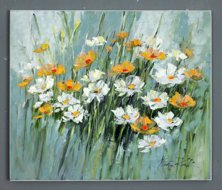 Original Floral Painting by Margaret Raven