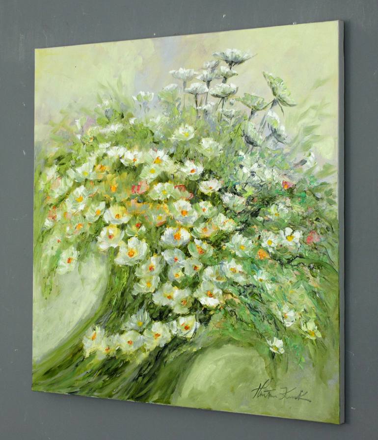 Original Expressionism Floral Painting by Margaret Raven