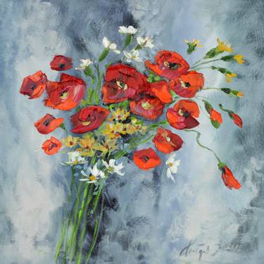 Field bouquet with poppies thumb