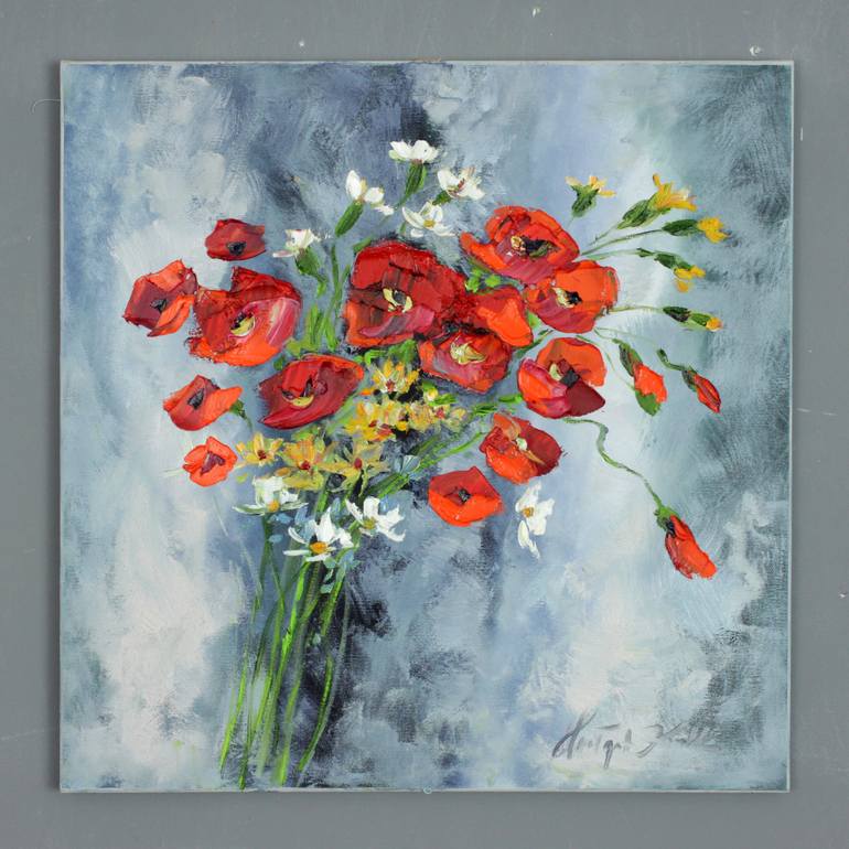 Original Impressionism Floral Painting by Margaret Raven