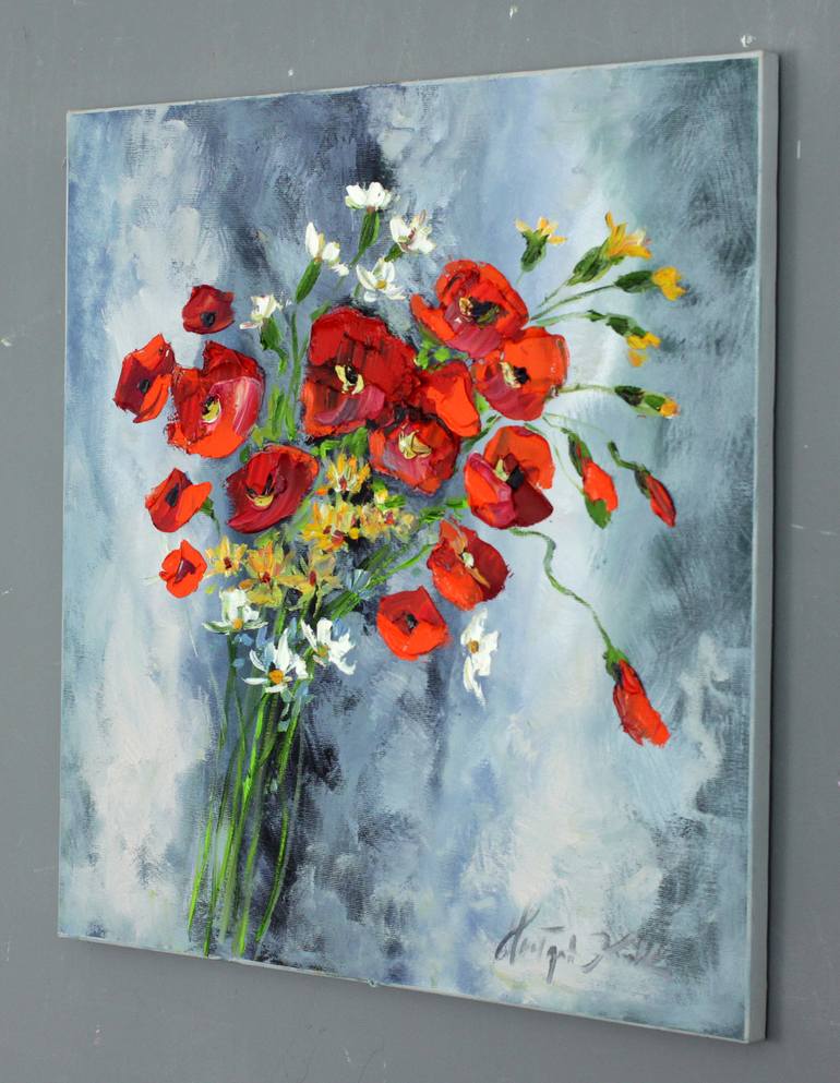 Original Floral Painting by Margaret Raven