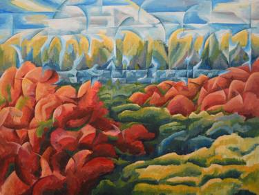 Print of Cubism Nature Paintings by Tamara Špitaler Škorić