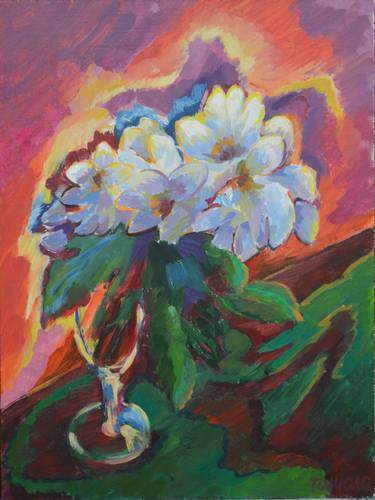 Print of Expressionism Floral Paintings by Tamara Špitaler Škorić