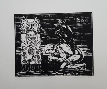 Print of Expressionism Fantasy Printmaking by Tamara Špitaler Škorić