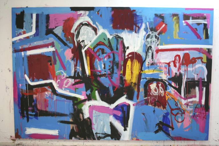 Original Abstract Expressionism Abstract Painting by Jorge Nava
