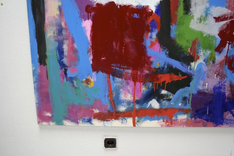Original Abstract Expressionism Family Painting by Jorge Nava