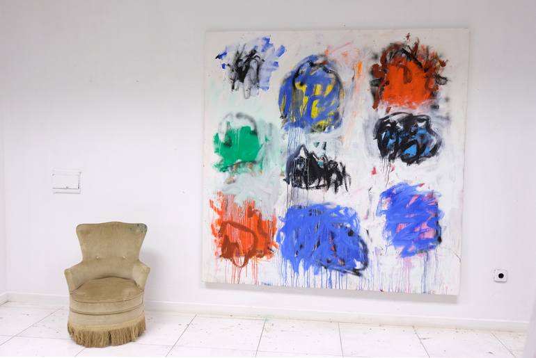 Original Abstract Expressionism Abstract Painting by Jorge Nava