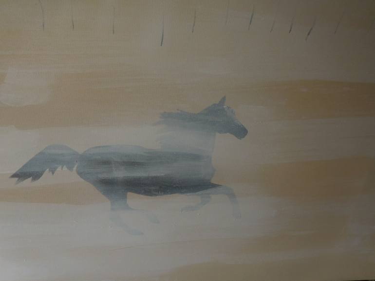 Original Figurative Horse Painting by Marco Di Silvestro