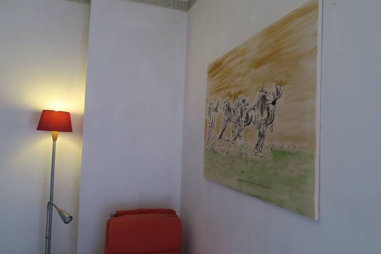 Original Folk Horse Painting by Marco Di Silvestro