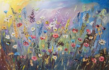 Original Impressionism Floral Paintings by Roy Haddad