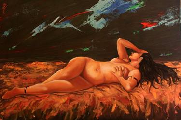 Original Figurative Nude Paintings by Roy Haddad