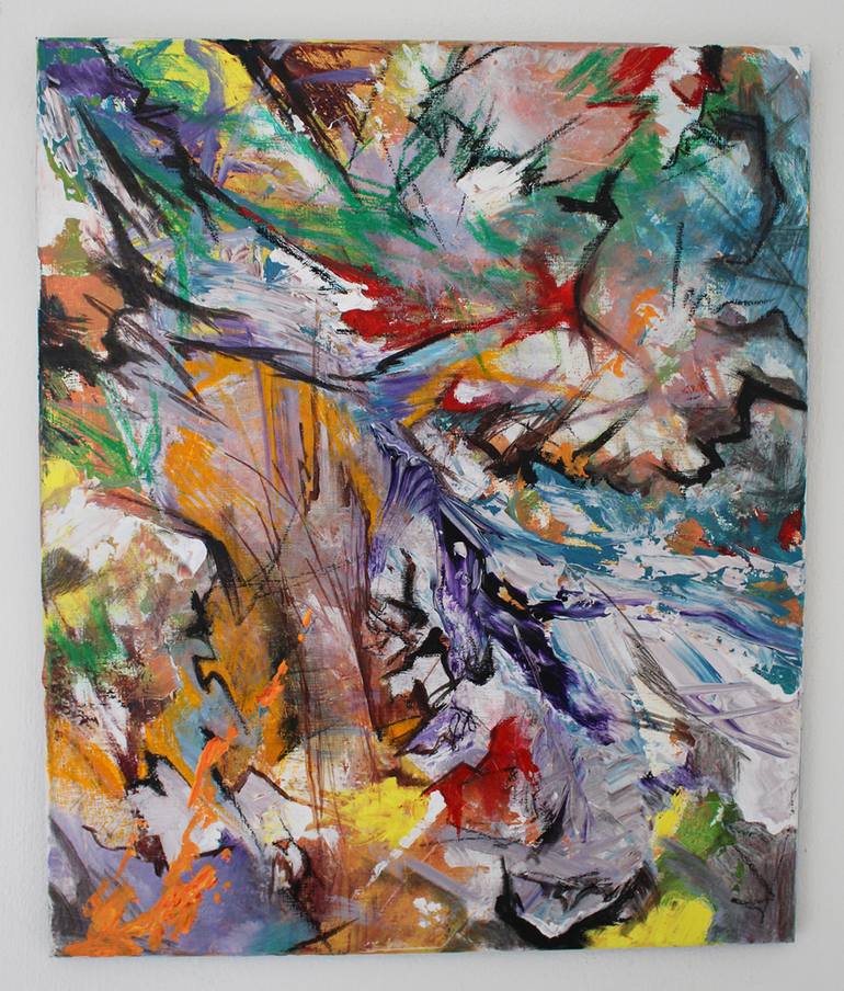 Original Abstract Painting by Jouke Schwarz