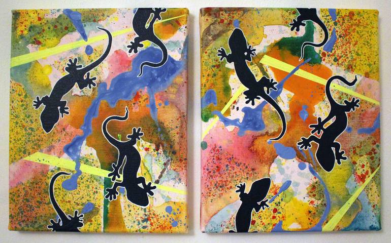 Original Abstract Animal Painting by Jouke Schwarz