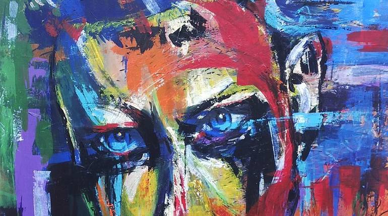 Original Fine Art Portrait Painting by Lize Du Plessis